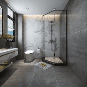 Marble Look Porcelain Tile Bathroom Woolf Series - KITO