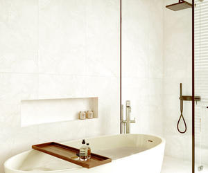 White Marble Ceramic Tile - KITO